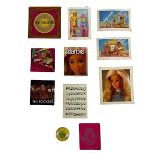 Mattel Barbie Doll Accessories Lot of 11 Vintage Cardboard Paper Pieces ￼
